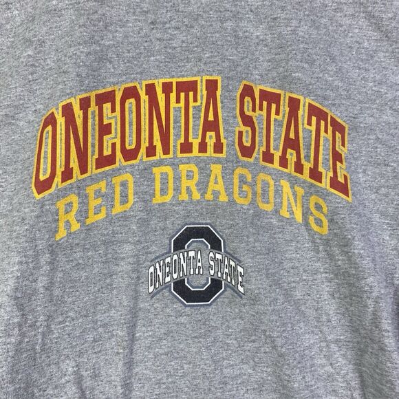 Champion ONEONTA Red Dragons T-Shirt Mens S STATE UNIVERSITY NEW YORK Gray *READ - Picture 2 of 10